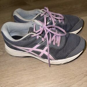 Asics Women's Charcoal and Lavender Athletic Shoes
